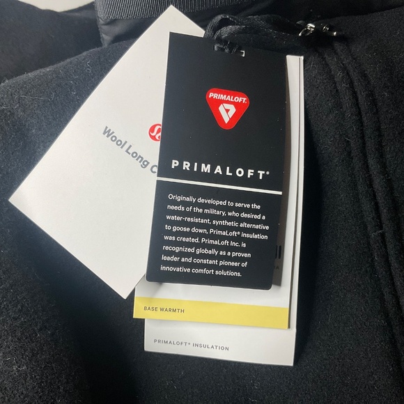 LULULEMON NWT WOOL LONG COAT BLACK SZ 14 - Picture 9 of 10